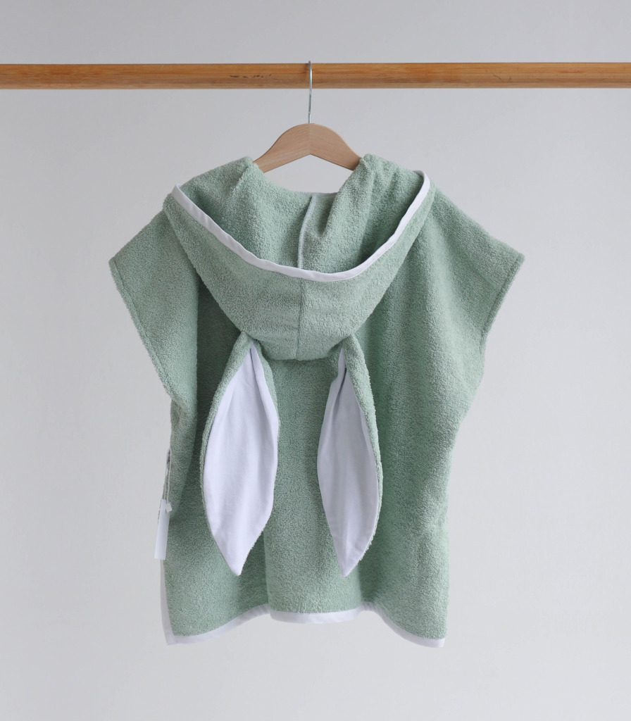 Пончо халат махровий Зайчик “Фісташковий”