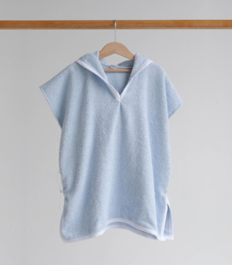 Пончо халат махровий Зайчик “Блакитний”