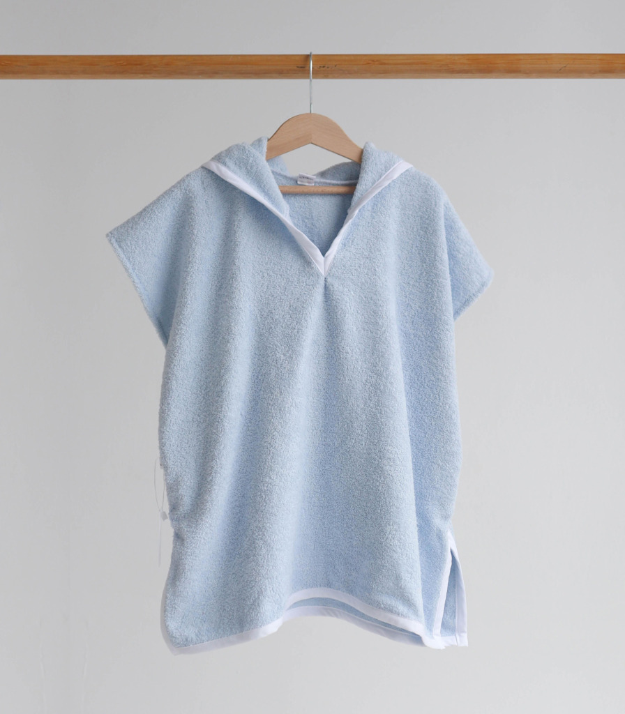 Пончо халат махровий Зайчик “Блакитний”