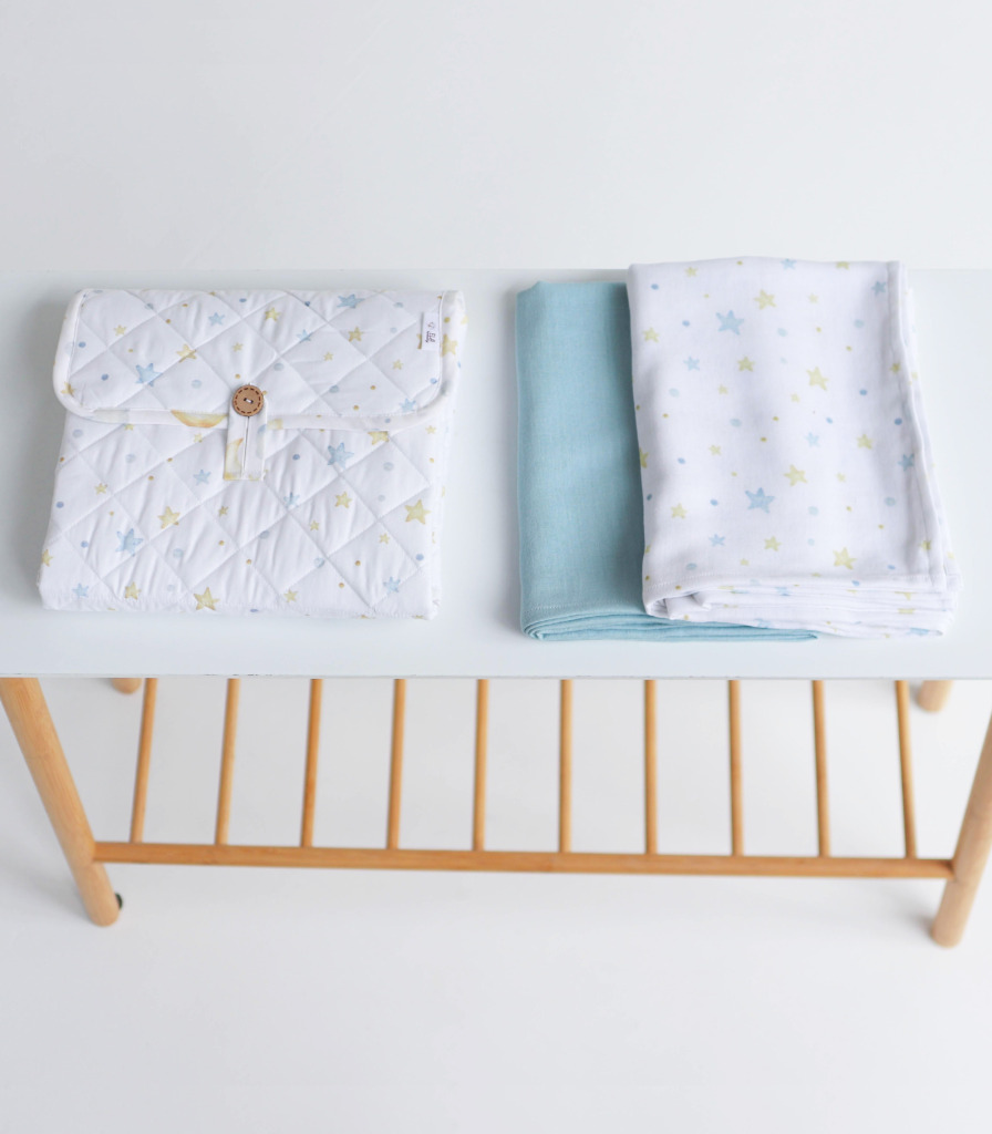 Комплект Пеленатор+пелюшки “Зірочки”