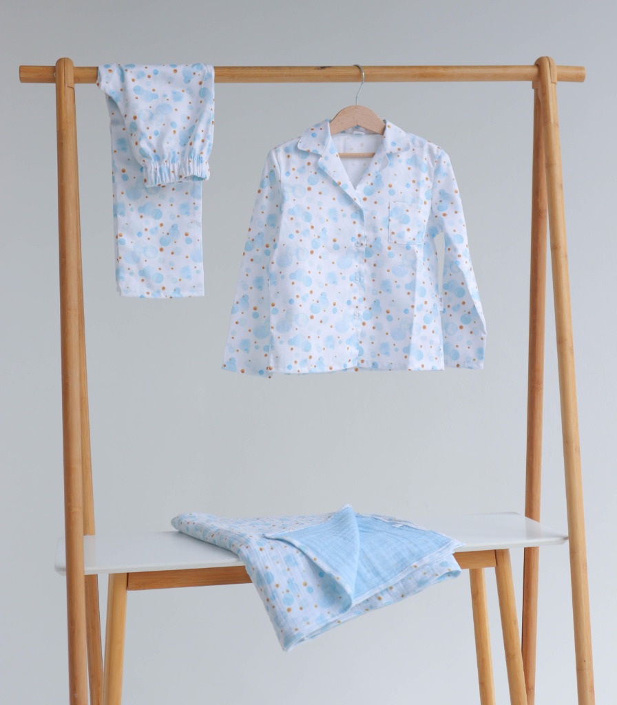 Піжама сатин “Блакитні Бульбашки”