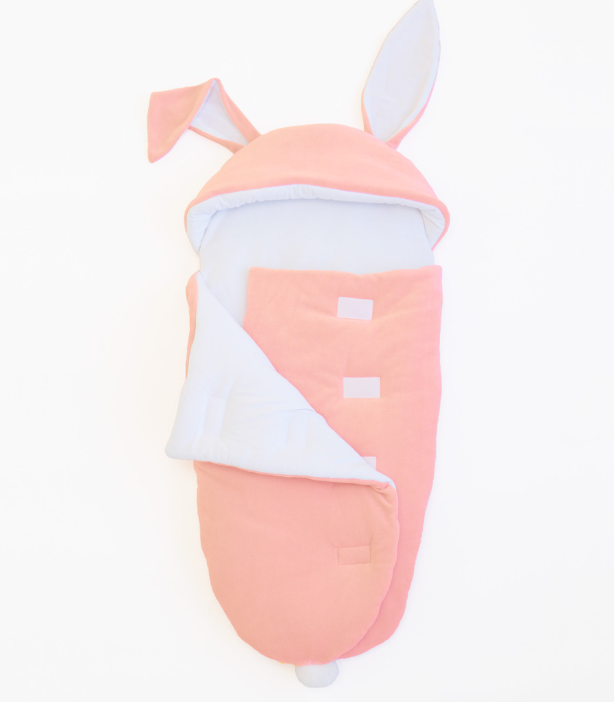 Спальник кокон Зайчик “Персиковий”
