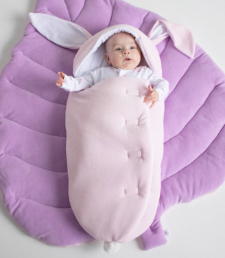 Спальник кокон Зайчик “Рожевий”