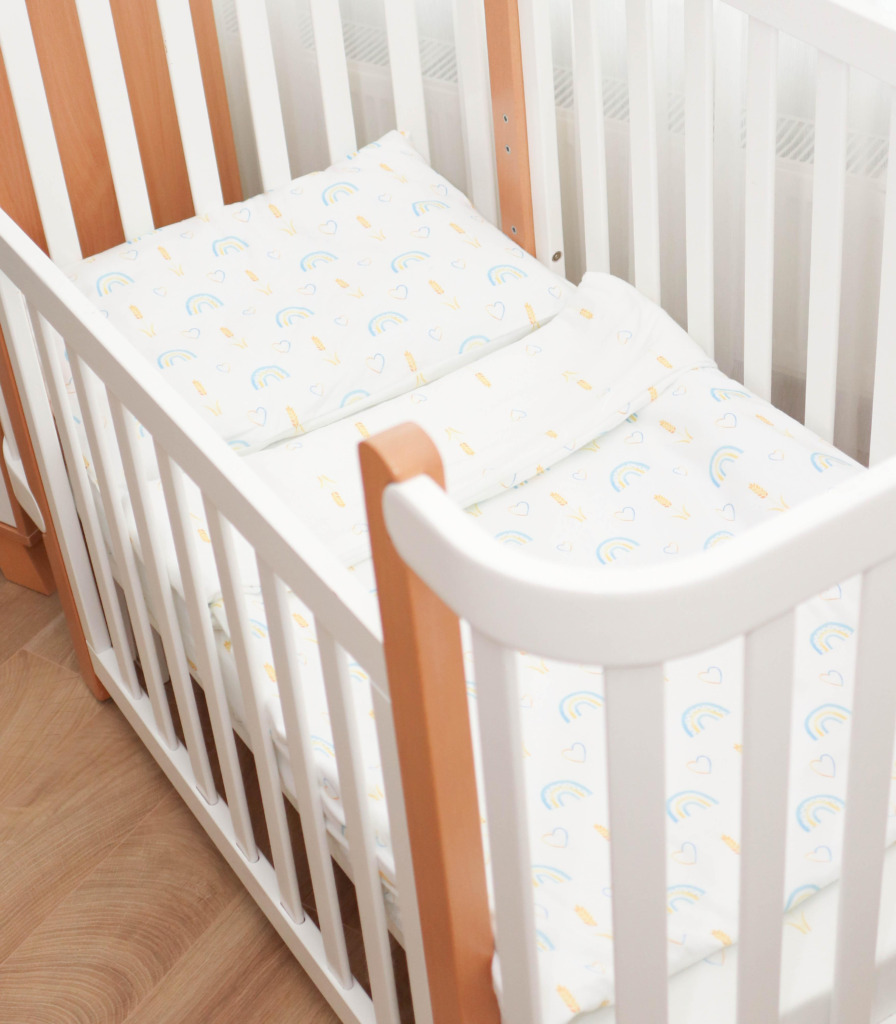 Комплект фланелевої постільної білизни “Веселки/колоски”