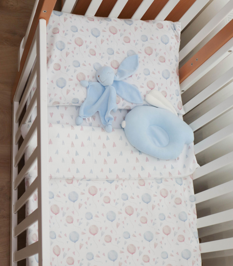 Комплект фланелевої постільної білизни “Кульки/сердечка”