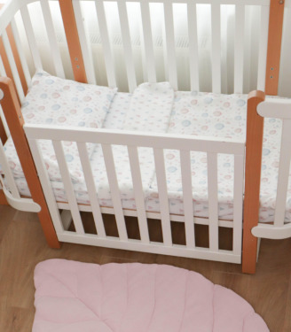 Комплект фланелевої постільної білизни “Кульки/сердечка”