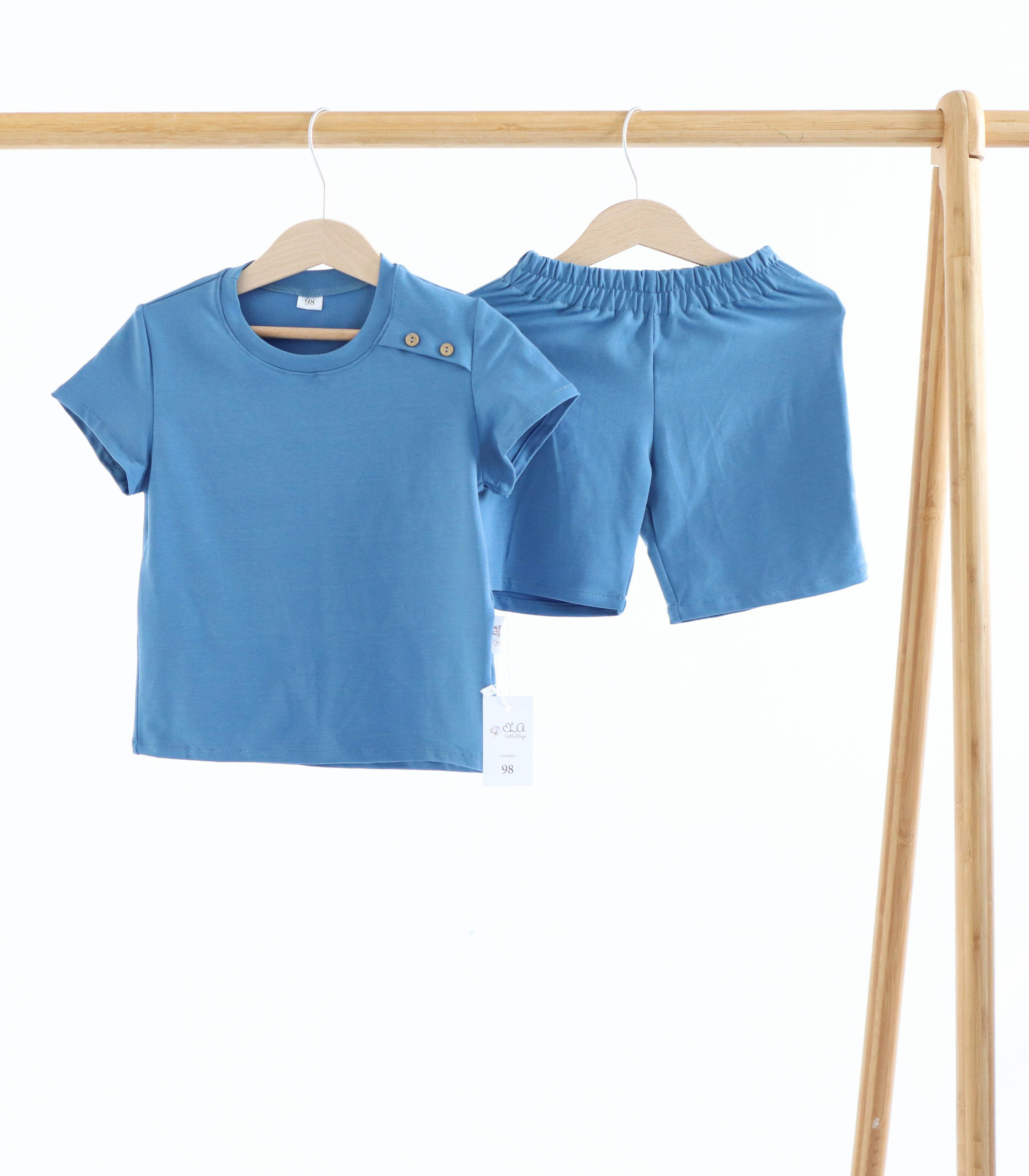 Трикотажний костюм шорти+футболка “Індіго”