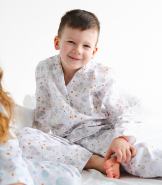 Піжама сатин “Сірі Бульбашки”