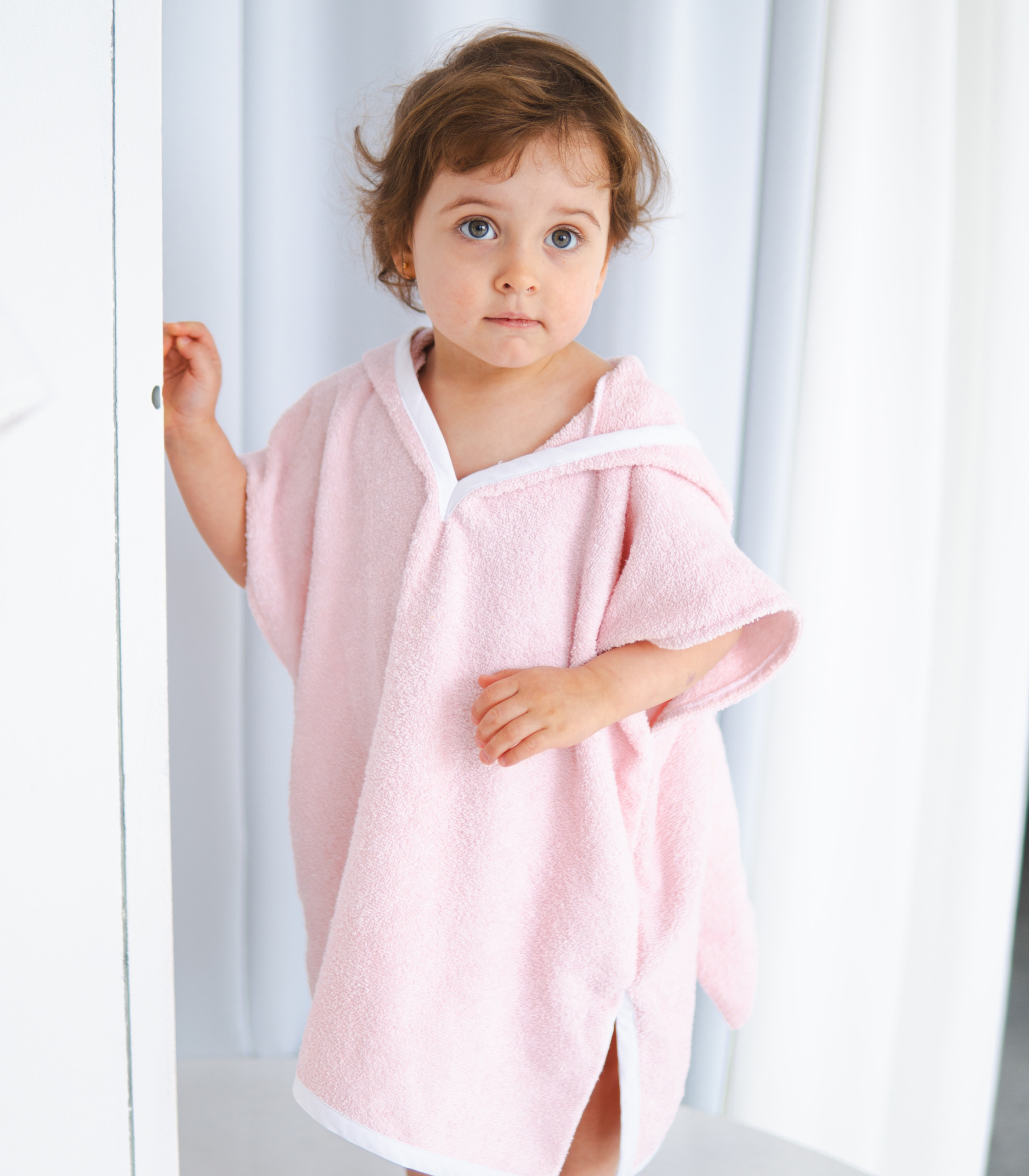 Пончо халат махровий Зайчик “Рожевий”