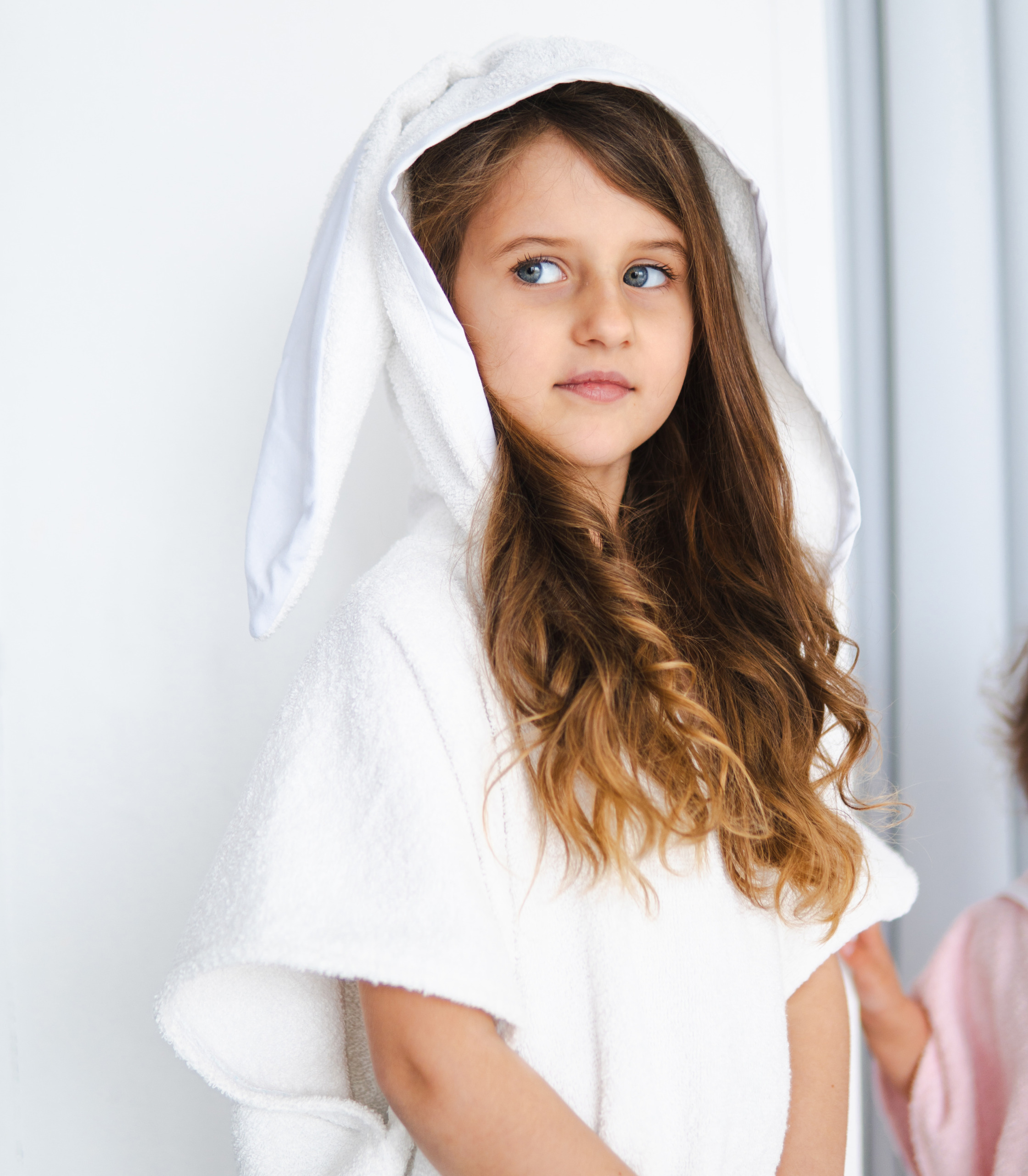 Пончо халат махровий Зайчик “Молочний”