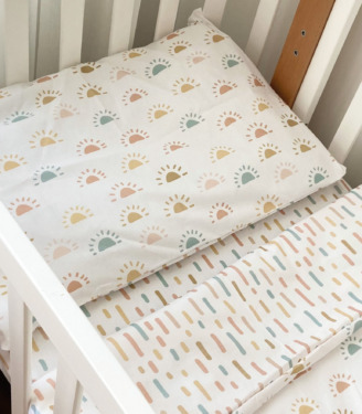 Комплект поплінової постільної білизни “Сонечка/штрихи”
