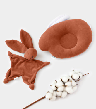 Комплект подушка+комфортер Терракотовий