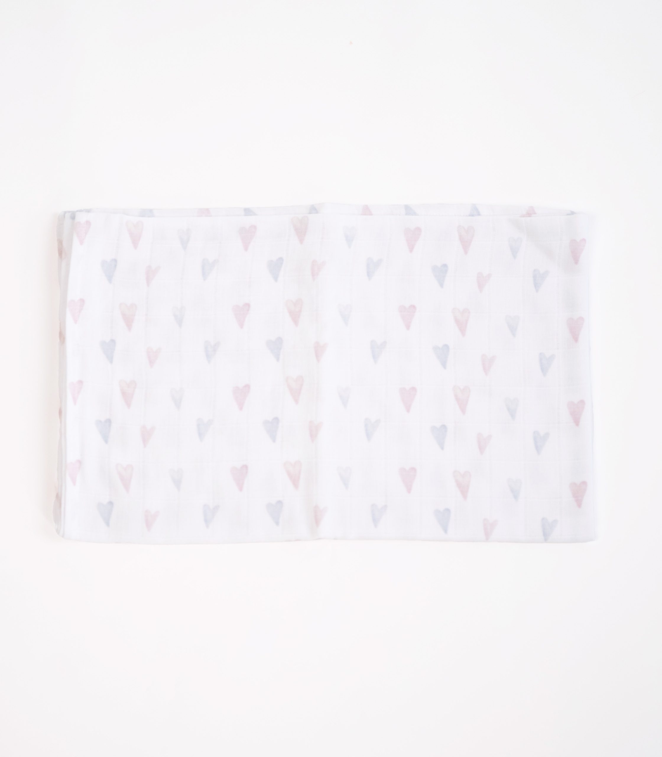 Муслінова пелюшка “Рожево-блакитні сердечка”