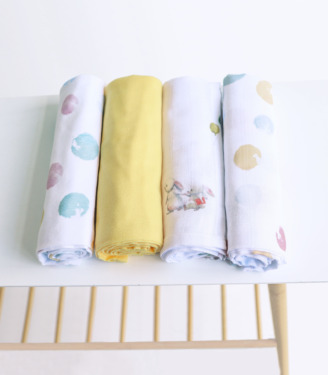 Набір пелюшок муслін+фланель “Кружечки”