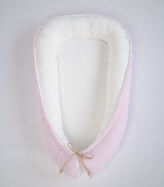 Кокон-позиціонер для новонароджених Рожево/молочний