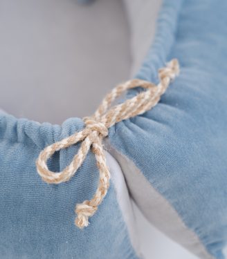 Кокон-позиціонер для новонароджених Джинс/світло сірий