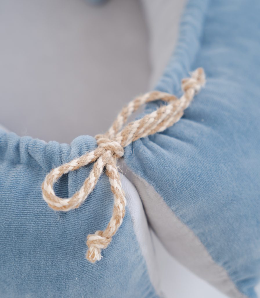 Кокон-позиціонер для новонароджених Джинс/світло сірий