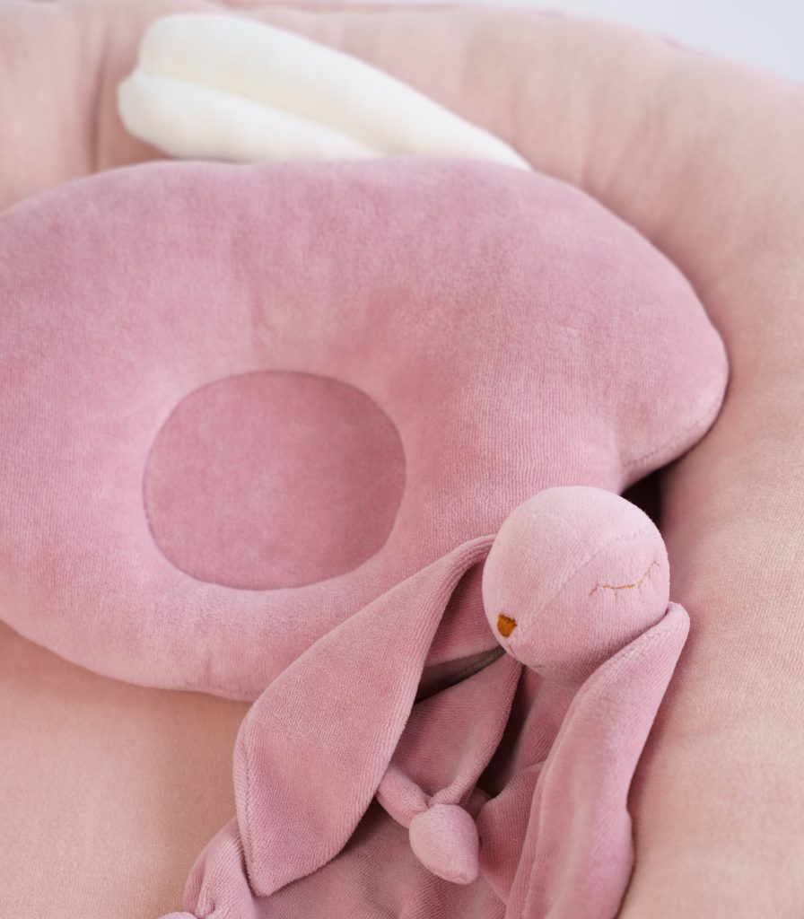 Кокон-позиціонер для новонароджених Темна пудра/пудра