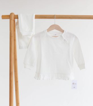 Костюм вафельний для дівчинки “Молочний”