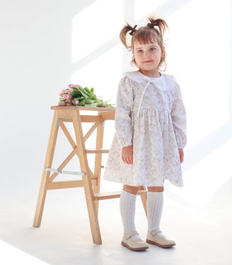 Сукня з комірцем “Бежеві гілочки”