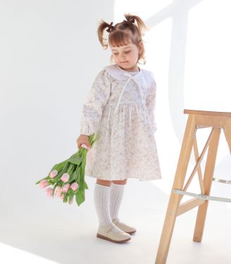 Сукня з комірцем “Бежеві гілочки”