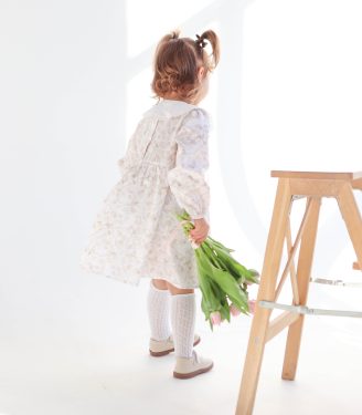 Сукня з комірцем “Бежеві гілочки”