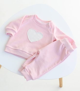 Костюм трьохнитка “Рожевий сердечко”