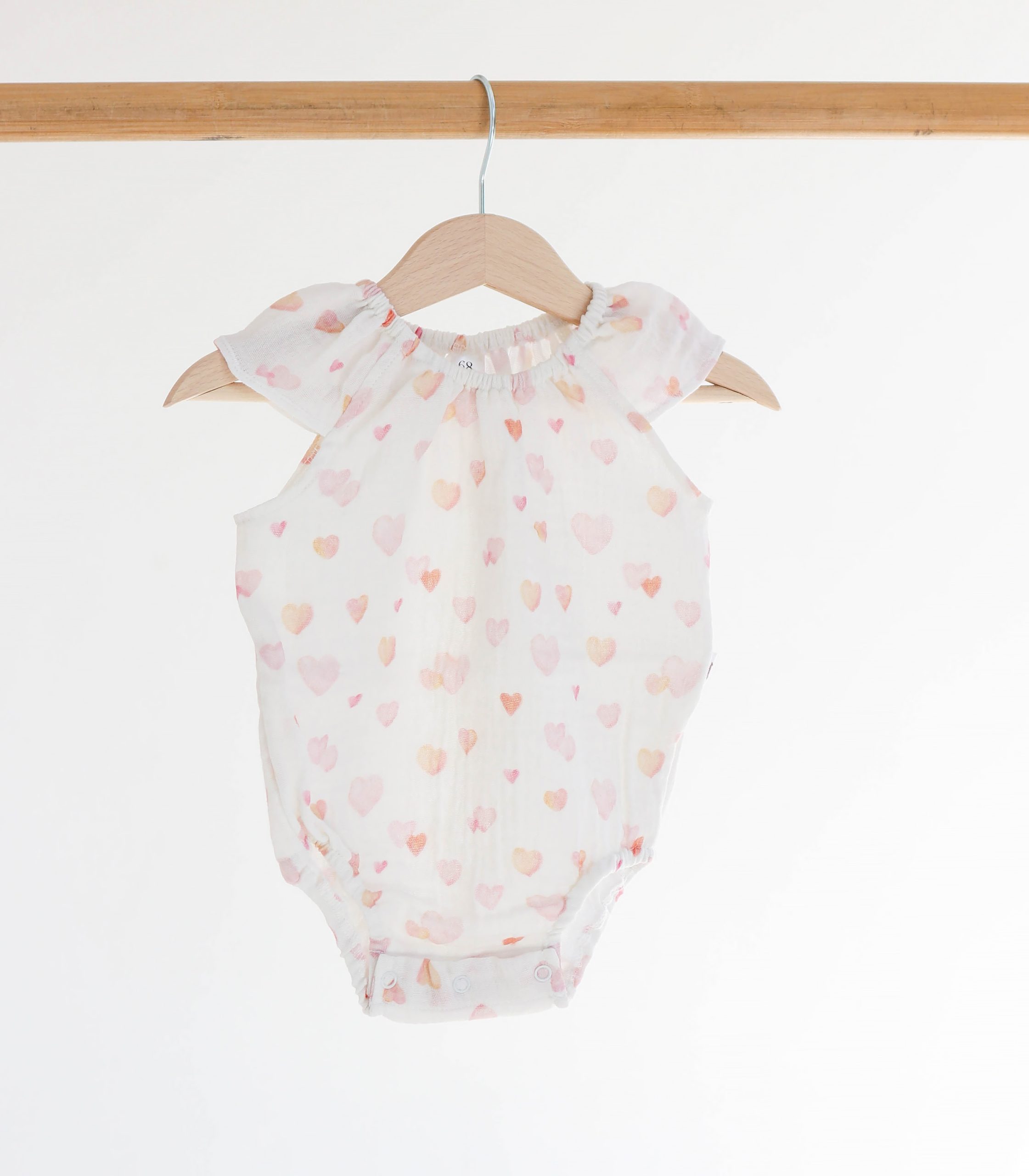 Боді мусліновий “Помаранчеві Сердечка”