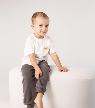 Футболка Молочна з вишивкою “Лимон”