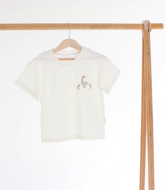 Футболка Молочна з вишивкою “Гуси”