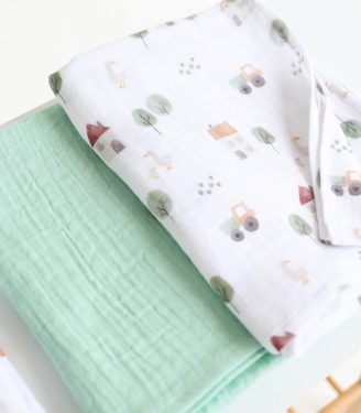 Комплект Пеленатор+пелюшки “Село”