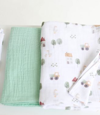 Комплект Пеленатор+пелюшки “Село”